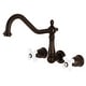 preview thumbnail 16 of 43, Heritage 3-Hole Wall Mount Roman Tub Faucet in Polished Brass Oil Rubbed Bronze