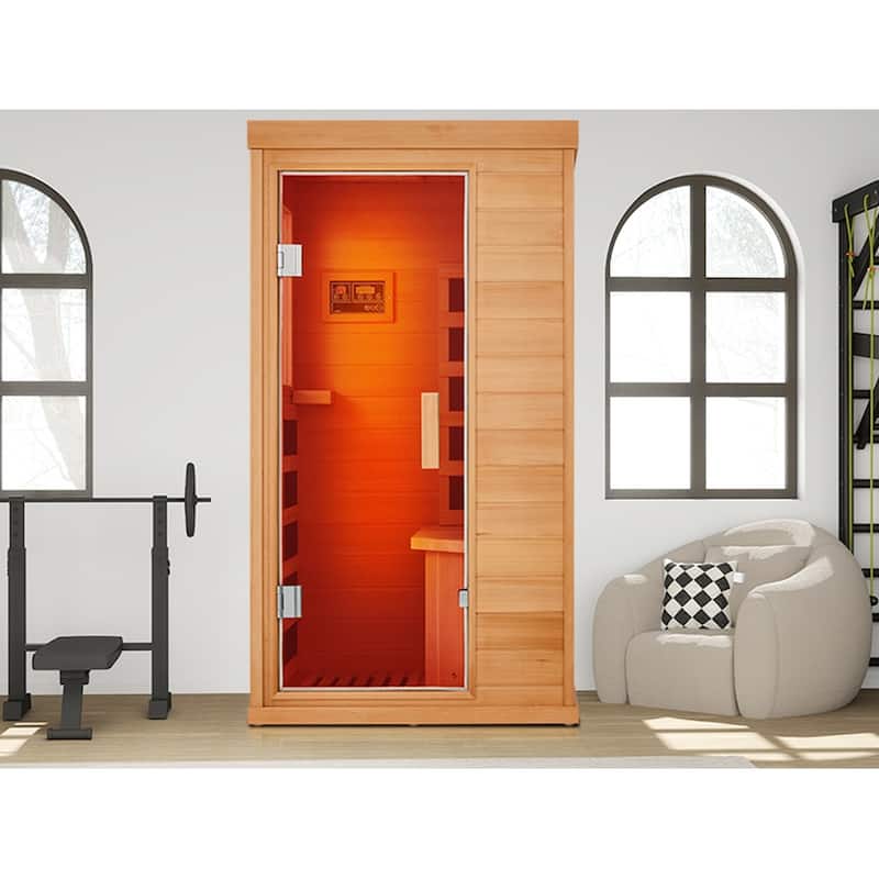 EROMMY up to 3 Person Infrared Sauna with 10-Minute Warm-Up Heater Tube and Carbon Plate
