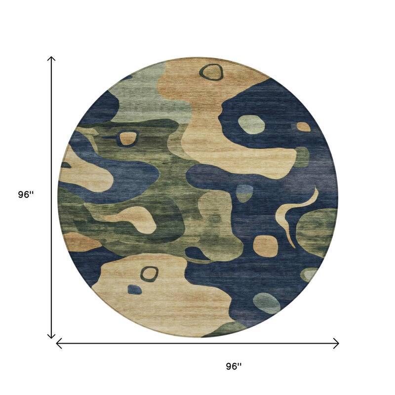 HomeRoots Abstract Transitional Rectangle Outdoor Rug