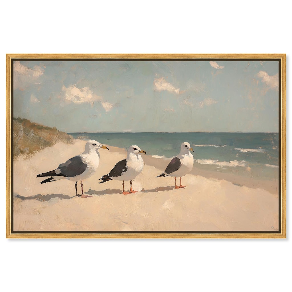 Seagulls at the Beach I Canvas by Art Remedy