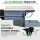 preview thumbnail 7 of 53, Extendable Solid Wood Kitchen Island with Stainless Top Drawers and Wheels