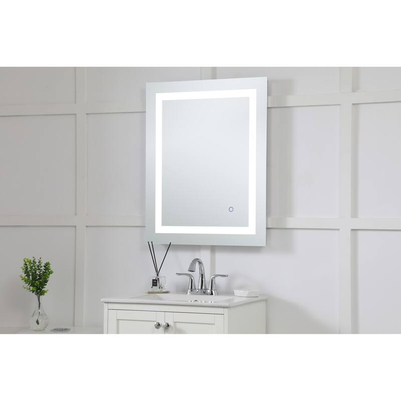 Elegant Lighting Helios 30" x 24" Rectangular Frameless Wall Mounted