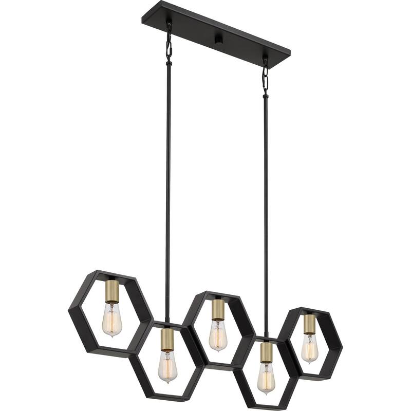 Bismarck 5-Light Island Chandelier in Earth Black