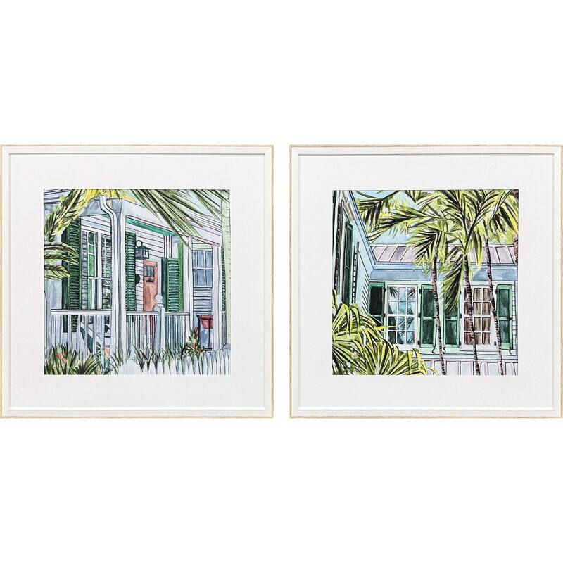 Paragon Palm House II Framed Art - Set of 2