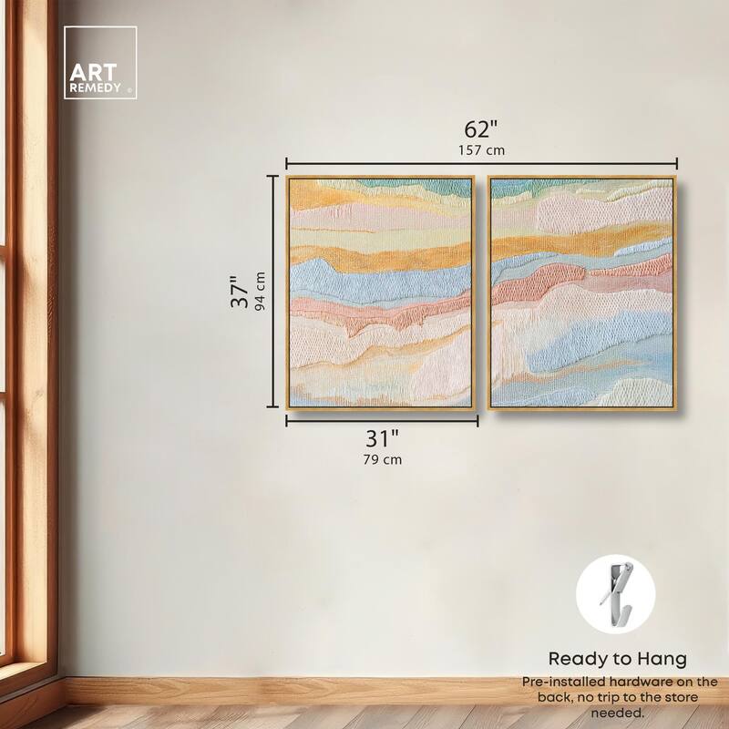Morning Calm III Canvas Set of 2 by Art Remedy