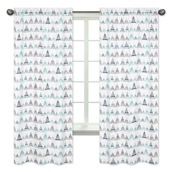 Coral & Mint Arrow Kids' Curtain Panels - Sweet Jojo Designs