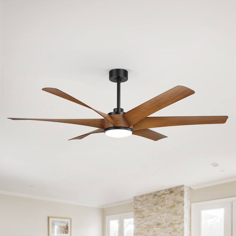 65 in. Integrated LED Indoor 6-Blade Ceiling Fan with Light and Remote Control Included