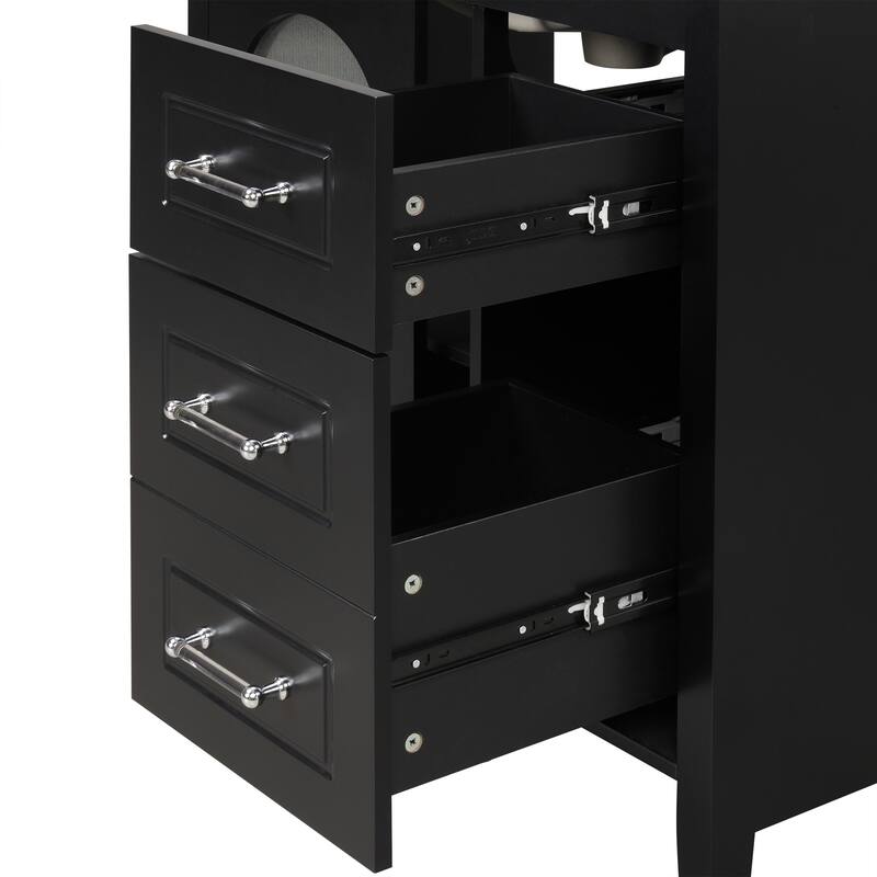 Bathroom Vanity Cabinet 30" Bathroom Vanity with Sink and Two Drawers