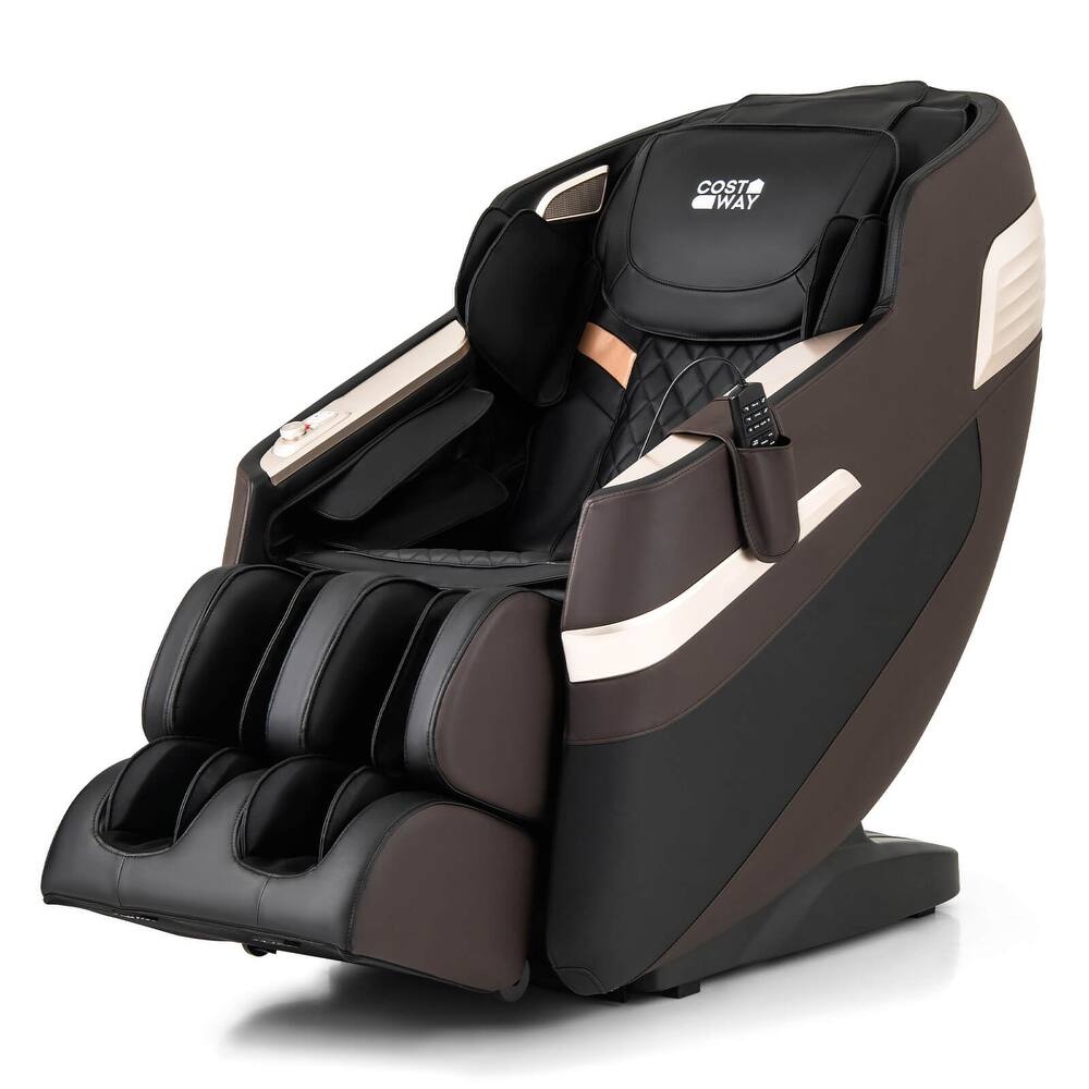 Costway Full Body Massage Chair with Airbags Waist Heater Foot Rollers