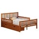 preview thumbnail 56 of 79, Wooden Platform Bed Underbed Storage Bed with Sides Guardrails Spindle Headboard and 2 Drawers 8.98 inch Storage Underneath