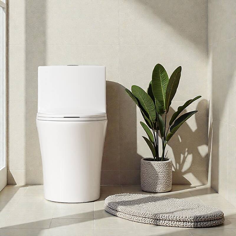 One Piece Elongated Toilet Tornado Flush. ADA Height 17 Inch. Dual Flush 1.1 1.6 GPF. MAP 1000g