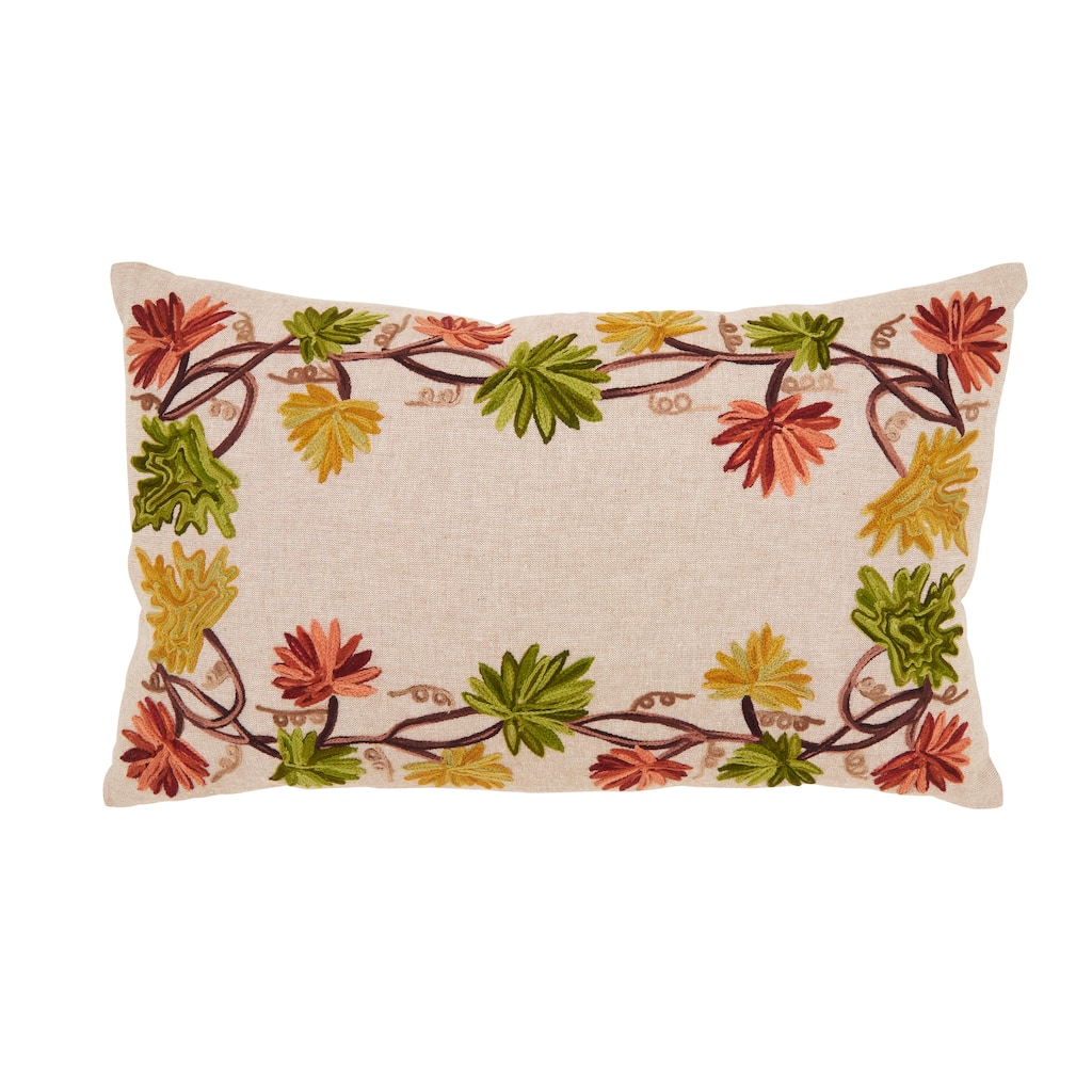Golden Grove Leaf Throw Pillow