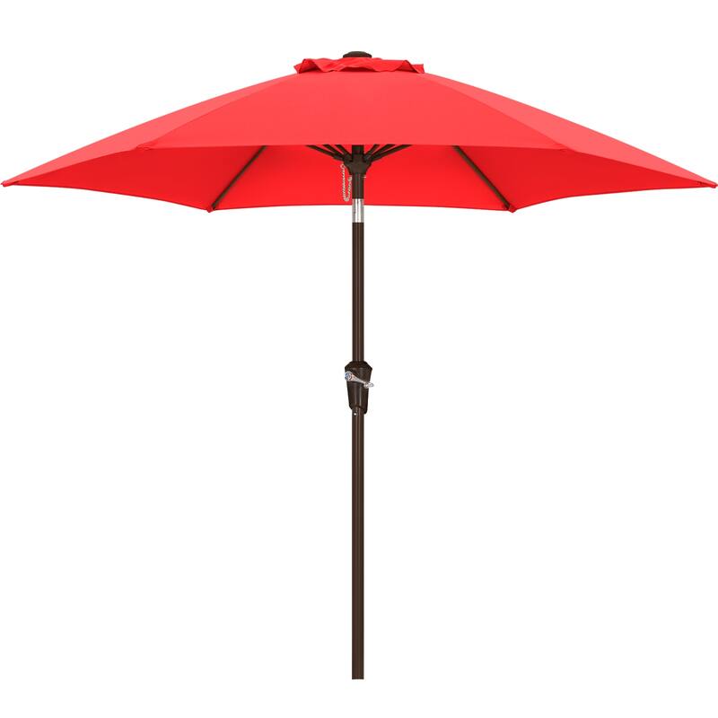 ABCCANOPY 7.5FT Patio Umbrella with Push Button Tilt - Red