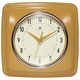 preview thumbnail 136 of 146, Infinity Instruments Retro 9.25-inch Square Wall Clock - 9.25 x 1.875 x 9.5 Saffron
