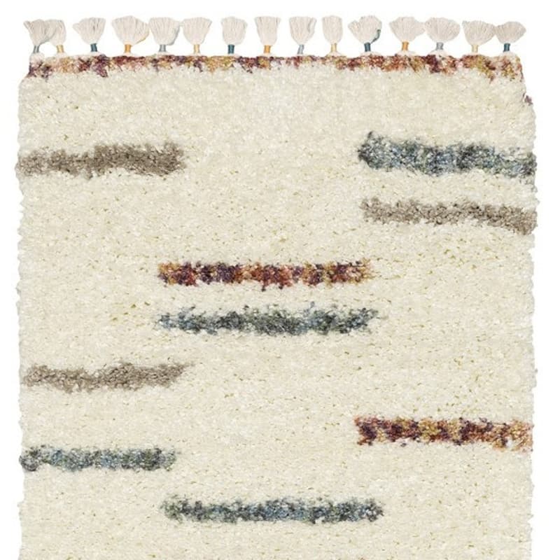 HomeRootsStriped Transitional Runner Area Rug - 92.52' X '26.77' X '1.77