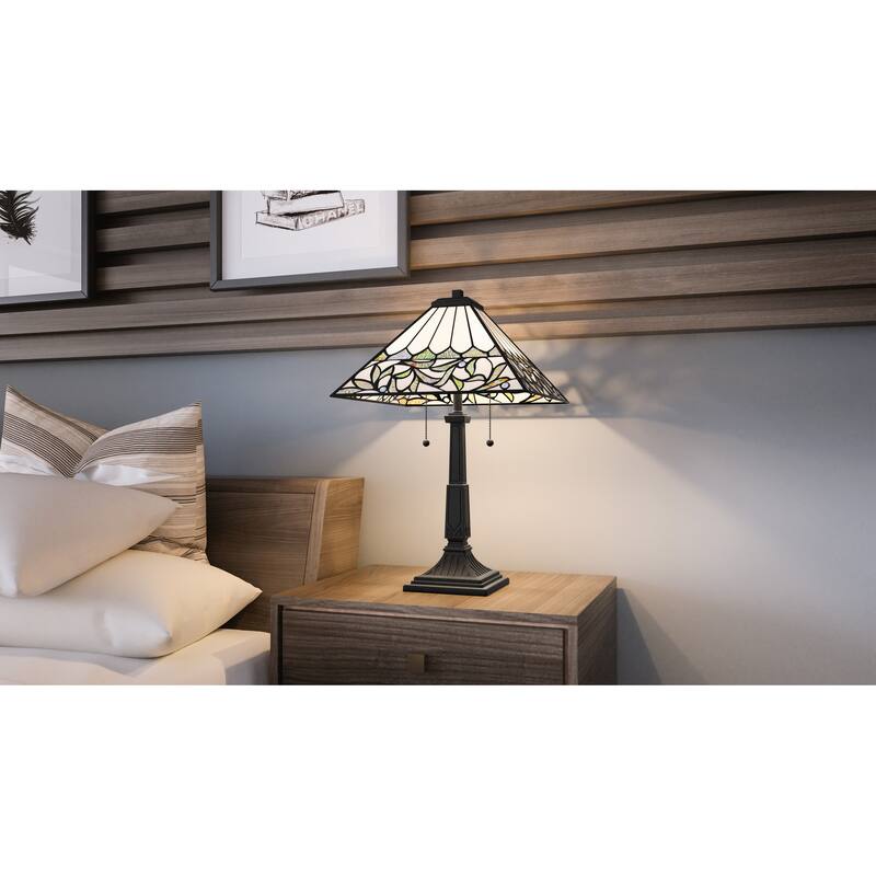 Galahad 2-Light Matte Black Table Lamp
