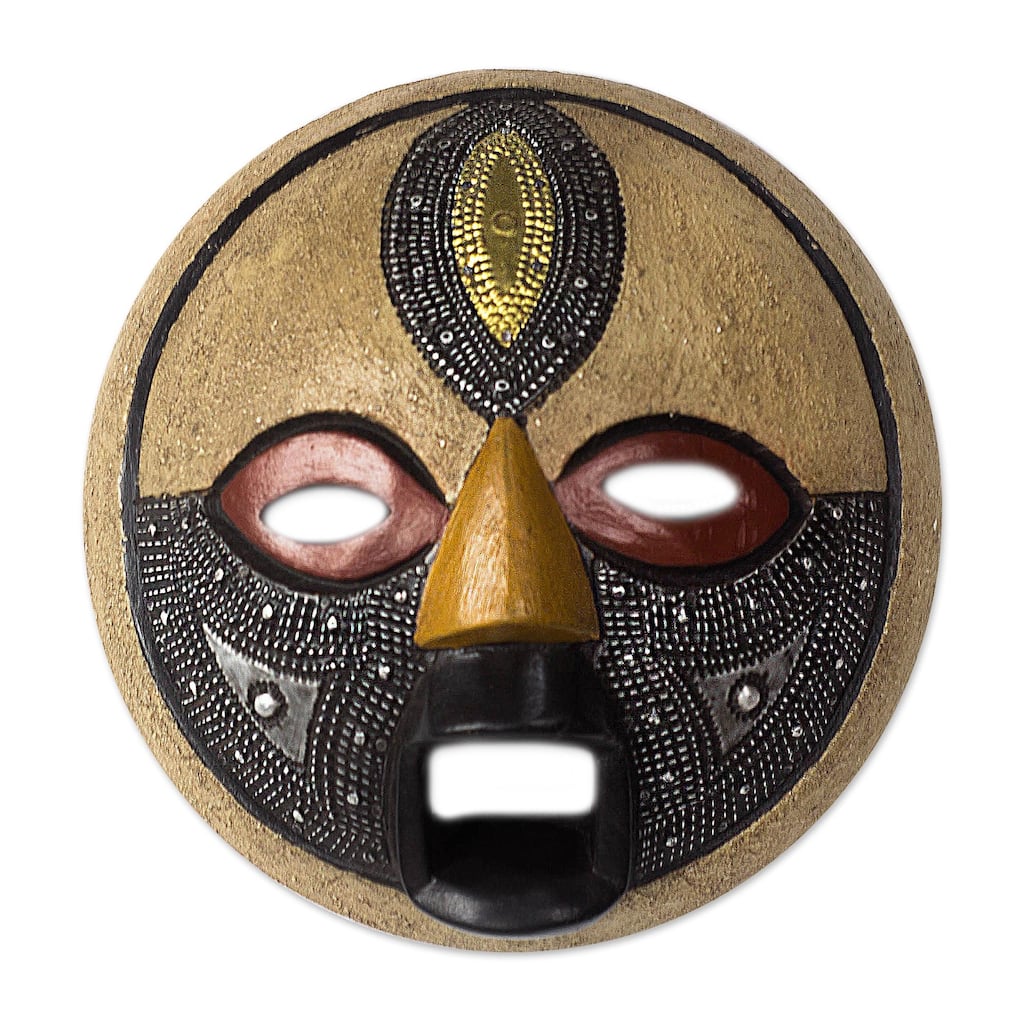 Novica Handmade Third Eye African Wood Mask