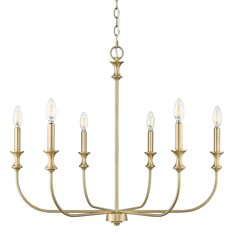 Millennium Lighting 29506 Savanne 6 Light 28" Wide Taper Candle Style - Vintage Brass