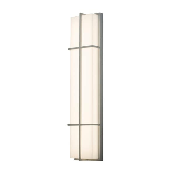 Avenue 1-light Textured Grey LED Outdoor Sconce, White Acrylic Shade. Opens flyout.