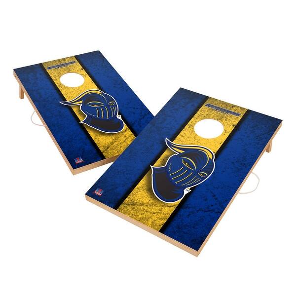 slide 2 of 5, Vintage Worcester State University Lancers Regulation 2x4 Cornhole Set