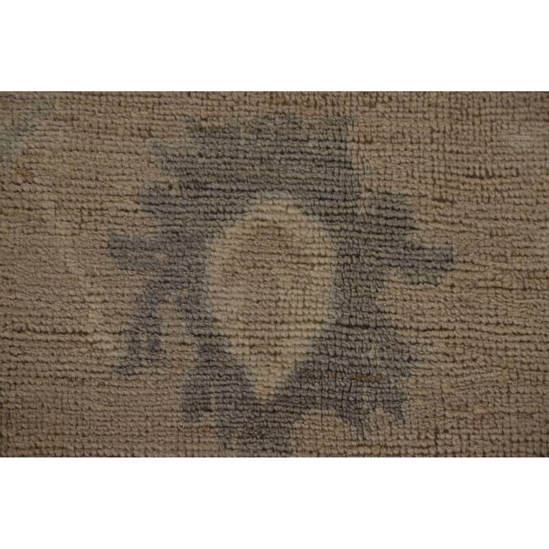 Vegetable Dye Oushak Turkish Area Rug Handmade Wool Carpet - 9'7"x 13'3"