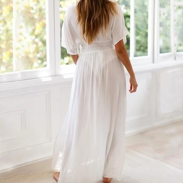 white maxi dress cover up
