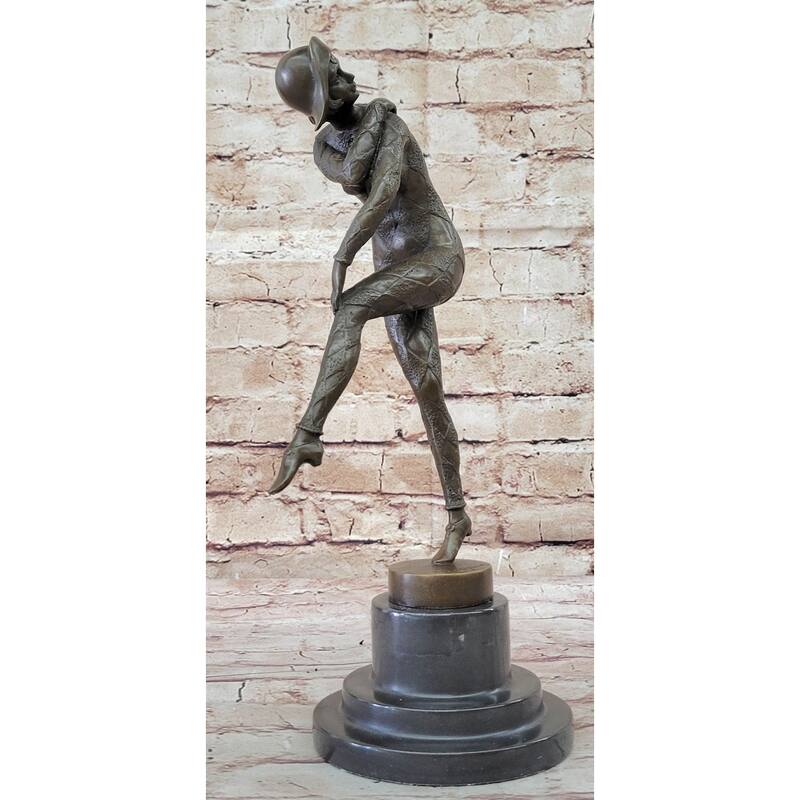Dancer By D.H. Chiparus Bronze Sculpture Art Nouveau Figure Home Decor