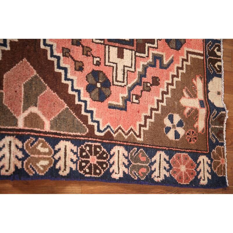 Tribal Bakhtiari Persian Vintage Area Rug Handmade Wool Carpet - 3'3"x 4'8"
