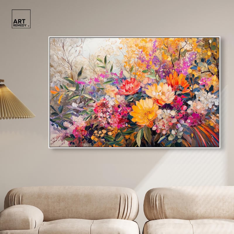 Golden Hour Garden Canvas by Art Remedy
