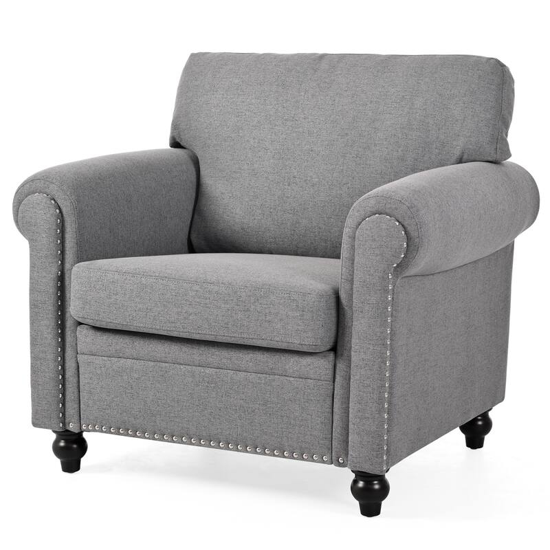 37.4" Accent Chair with Nailheads
