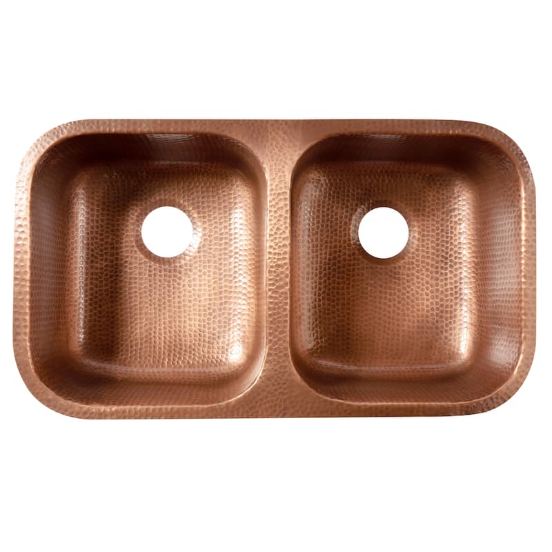 Orwell Copper 32" Double Bowl Undermount Kitchen Sink