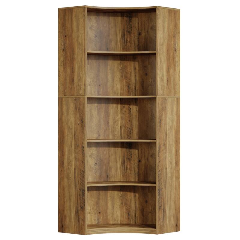 6-Tier Corner Bookshelf/Bookcase, 70.9" Corner Shelf, Storage Cabinet for Living Room, Kitchen, Home Office