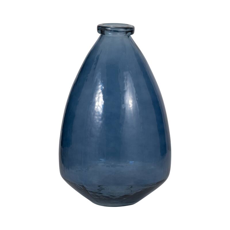 Sagebrook Home Glass Blue Solid Round Balloon Vase