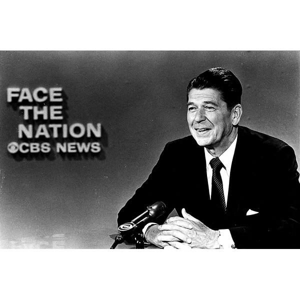 Governor Ronald Reagan In Face The Nation Photo Print