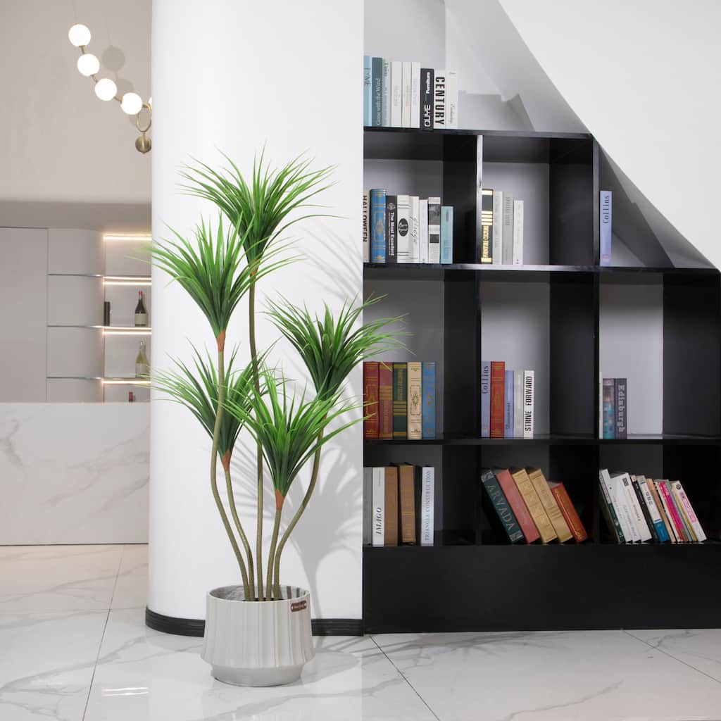 5FT Artificial Dracaena Plant, Tall Faux Floor Tree for Indoor Decor