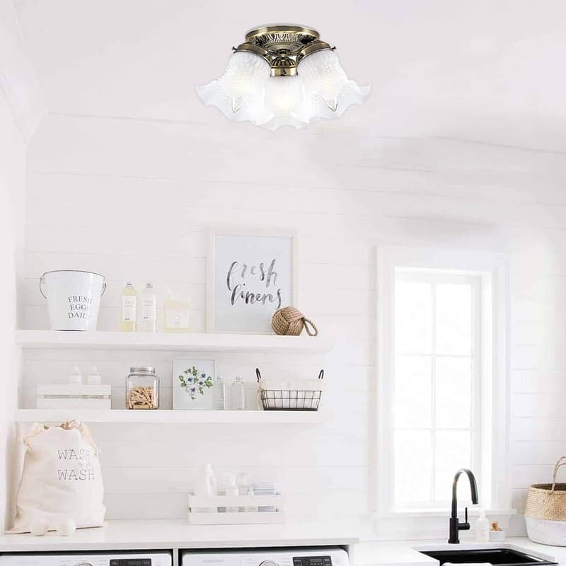3 Light light fixture bronze ceiling lighting glass indoor light
