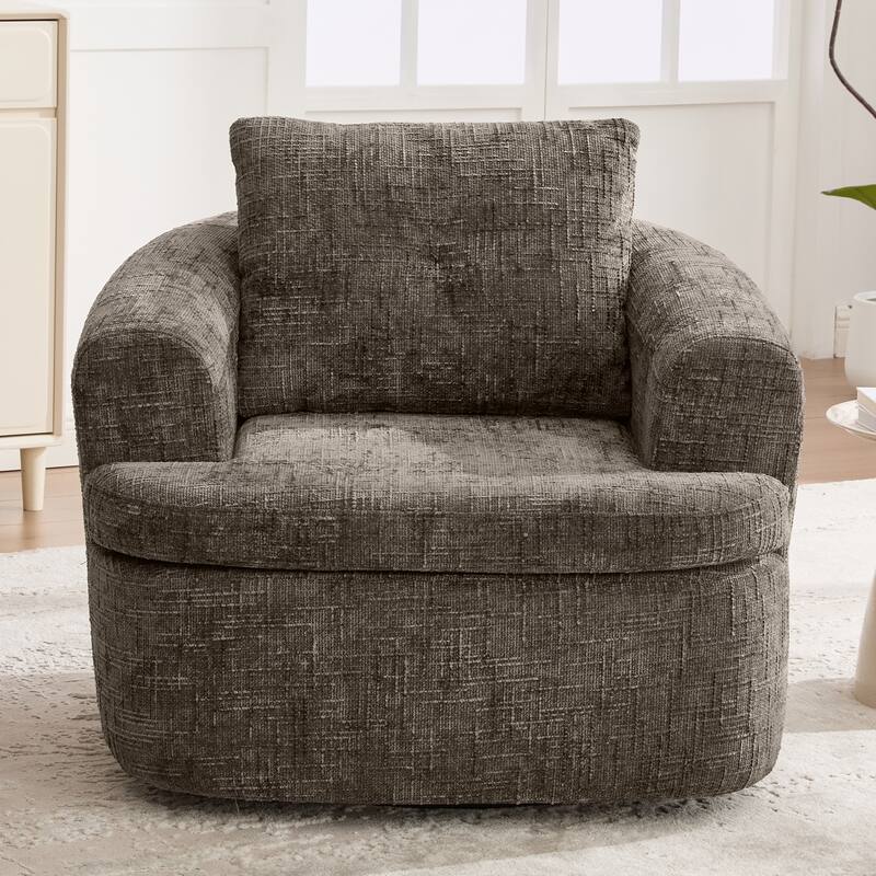 360° Swivel Chair Single Sofa Arm Chair / Upholstered Accent Chair Sofa Barrel Chair for Living Room Bedroom
