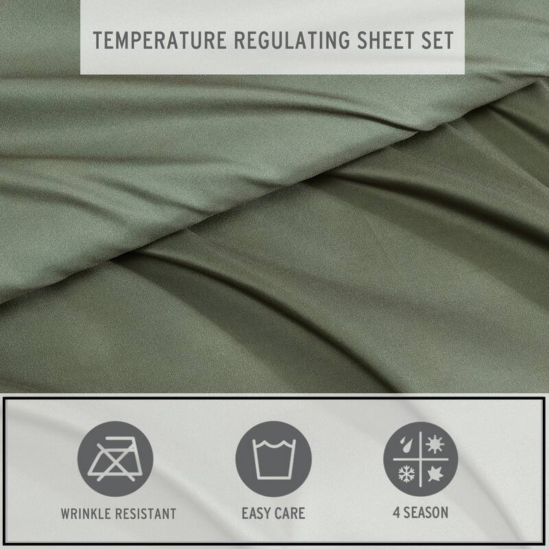 Eddie Bauer Logan Solid Temperature Regularing Bonus Sheet Set