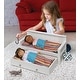 preview thumbnail 2 of 8, Badger Basket Sofa/Daybed with Trundle for 18 inch Dolls - White/Multi - 22" x 10" x 10.5"