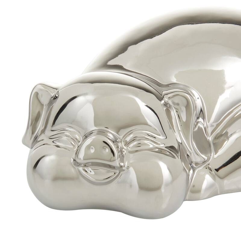 Porcelain Pig Sculpture - 13 x 9 x 5