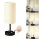 preview thumbnail 2 of 7, Cedar Hill 17 in.Table Lamp with USB Port and round fabric shade