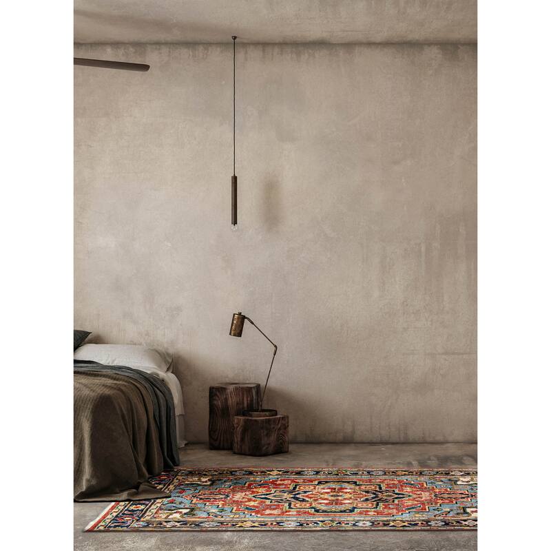 ECARPETGALLERY Hand-knotted Jules Serapi Red Wool Rug - 4'11 x 8'0
