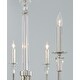 preview thumbnail 3 of 2, Laurent 30" 6-light Polished Nickel Chandelier w/ Crystal Column & Bobeches
