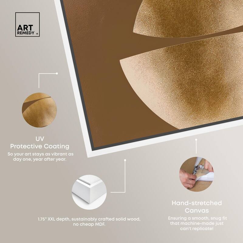 Golden Crescents II Canvas by Art Remedy