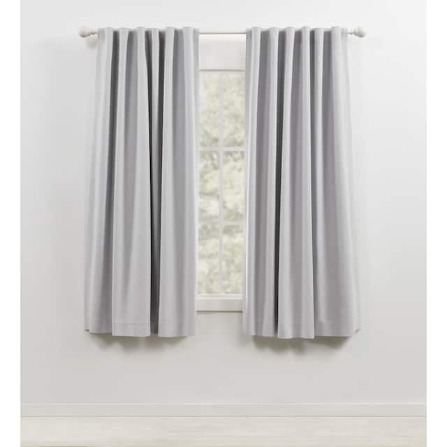 Lauren Ralph Lauren Sallie Blackout Back Tab/Rod Pocket Curtain Panel - 54x63 - Dove Grey