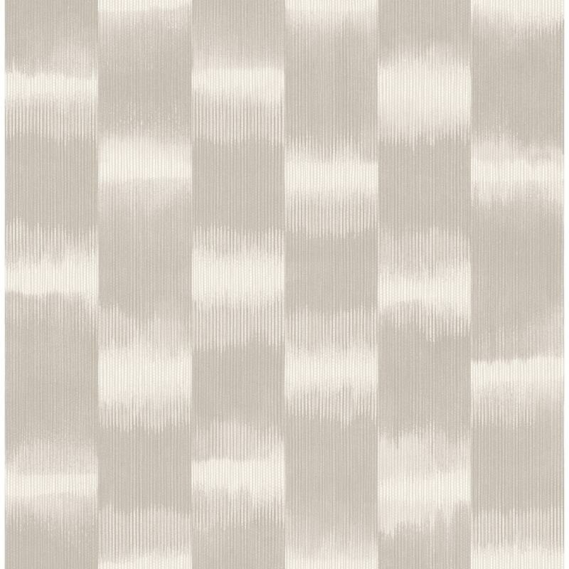A-Street Prints Baldwin Taupe Shibori Stripe Wallpaper