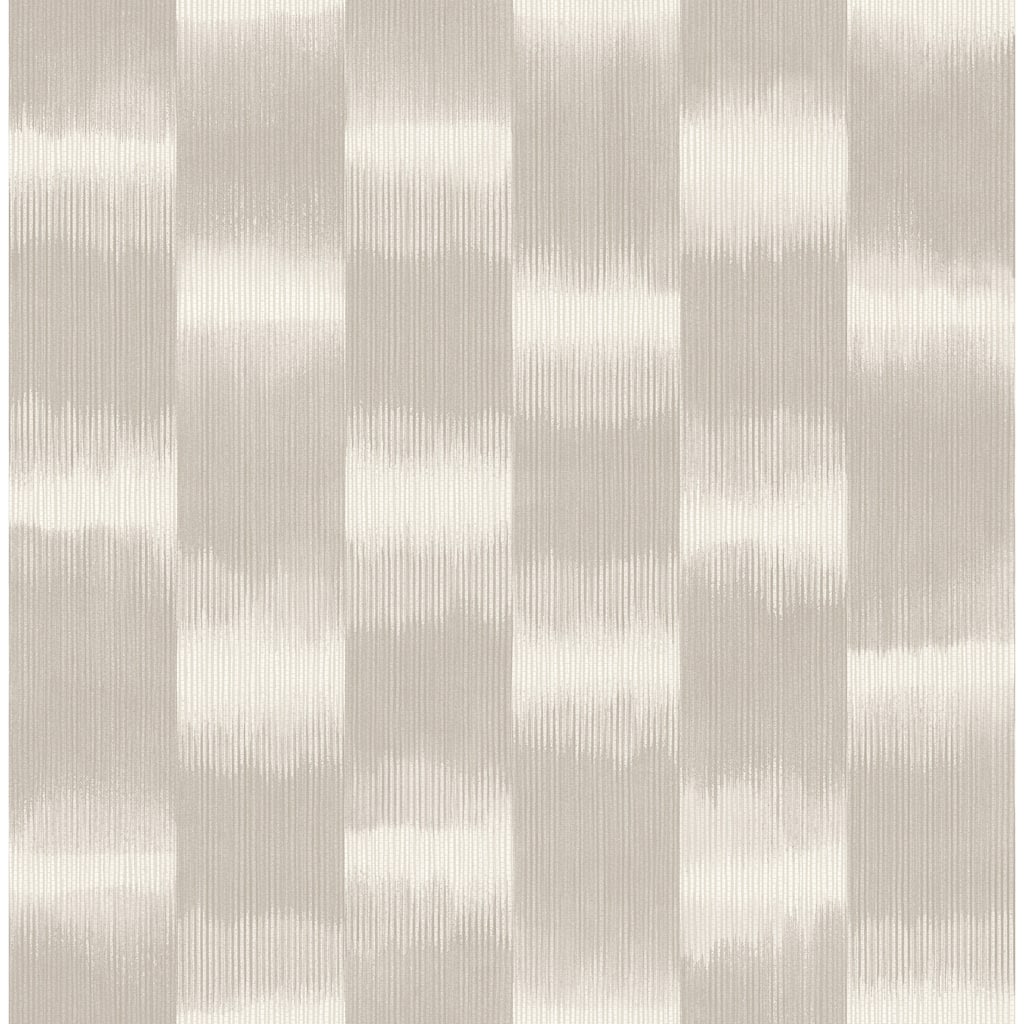 A-Street Prints Baldwin Taupe Shibori Stripe Wallpaper
