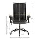 preview thumbnail 13 of 16, Pu Leather Home Office Desk Chair, Adjustable Desk Chair Office Chair Computer Chair Ergonomic Mid Back with 360°Swivel