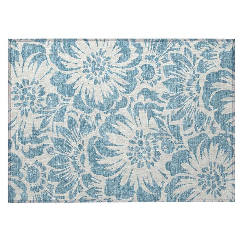 Alnane Botanic Elegance Weather Resistant Classic Meets Modern Outdoor Rug