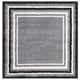 preview thumbnail 59 of 80, SAFAVIEH Border & Stripe Shag Eirny Modern 1.4-inch Thick Rug 6'7" Square - Grey/Black - Square